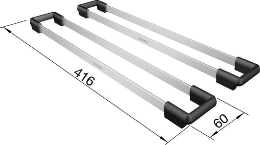 Twee TOP-Rails RVS/plastiek 235906