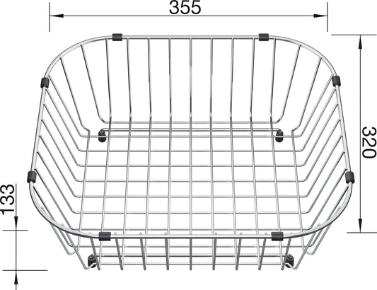 Vaatkorf in roestvrij staal edelstaal 514238