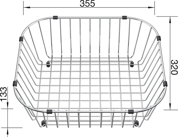 Vaatkorf in roestvrij staal edelstaal 514238