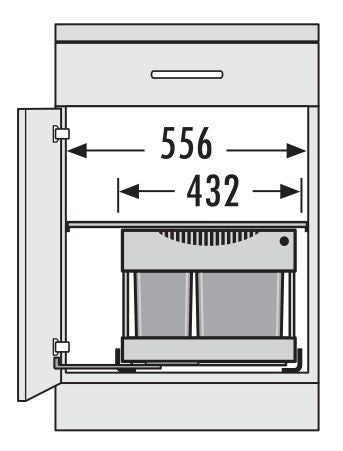 Hailo Tandem-S-Plus-Automatic - 30 liter Hailo Grijs/Zilver Voor draaideurkasten