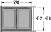 Hailo Euro Cargo Front afvalemmer inbouw 76 liter 3619731