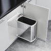 Hailo Rvs/Wit Uno-Automatic - 18 liter Hailo Afvalsysteem voor draaideurkasten
