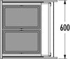 Hailo Triple - XL- Front - 56 liter Hailo Donker grijs Voor frontdeurkasten