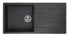 Reginox Harlem 10 Black Silvery R31254 Enkele Keukenspoelbak Graniet Opbouw