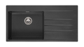 Reginox Breda 10 Black Silvery R33586 Enkele Keukenspoelbak Links Graniet Opbouw