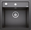 Blanco Dalago 5 518521 Enkele spoelbak Silgranit Antraciet Inclusief Draai knopbediening Opbouw