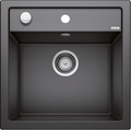 Blanco Dalago 5 518521 Enkele spoelbak Silgranit Antraciet Inclusief Draai knopbediening Opbouw