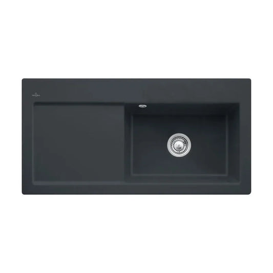 Villeroy & Boch Subway 60 XL Flat Spoelbak Keramisch Ebony Vlakbouw