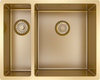 CARESSI Anderhalve Spoelbak CAPP1534R10G Goud Rechts