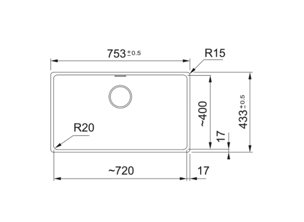 Franke Maris 210-72 MRG Fragranite Enkele spoelbak 72 x 40 Coffee Cream Vlakbouw