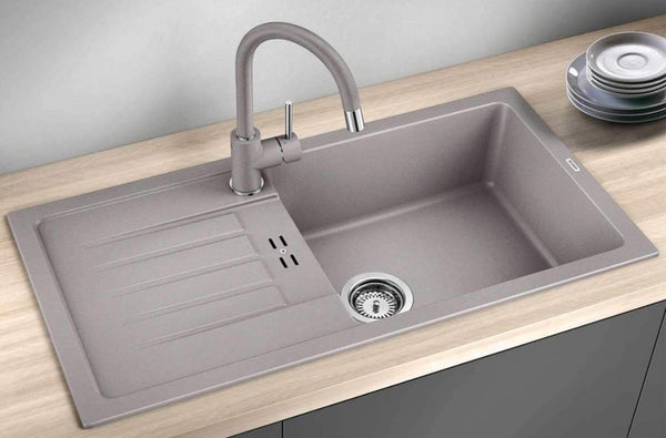 Blanco Favum XL 6 S 526082 Enkele Keukenspoelbak Silgranit Zwart Opbouw