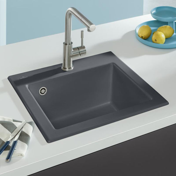 Villeroy & Boch Subway 50 S Enkele Spoelbak Keramisch Graphit