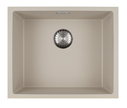 Caressi CAGRPP50BI-FL Bisque Granieten Spoelbak 50x40 cm – Enkel – Vlakbouw