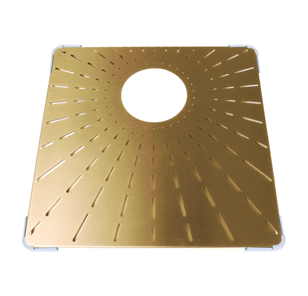 Caressi Goud CABRSR40G Small Rim R20 Serie Bodemrooster Voor 40 x 40 Voor CAPPSR40R20G Spoelbak Gold Spoelbak bescherming