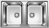 Blanco Lemis 8-IF 523039 Dubbele Keukenspoelbak RVS Vlakbouw Of Opbouw
