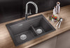 Blanco Pleon 6 Split 527139 Anderhalve Keukenspoelbak Links Silgranit Zacht Wit Opbouw