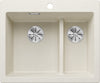 Blanco Pleon 6 Split 527139 Anderhalve Keukenspoelbak Links Silgranit Zacht Wit Opbouw