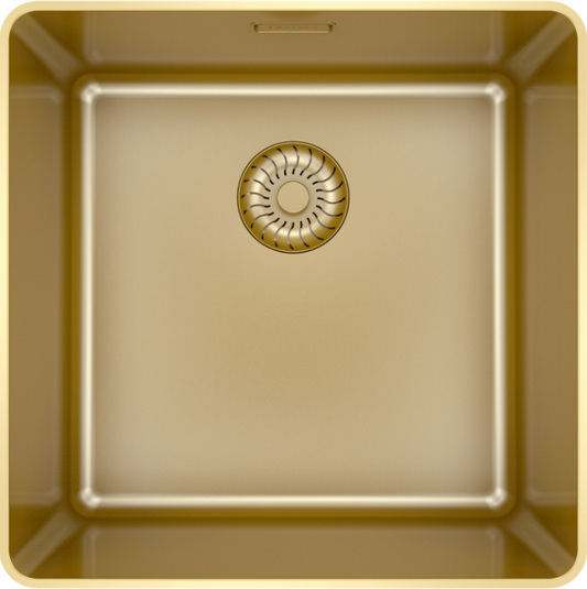 CARESSI Enkele Spoelbak CAPPSR40R20G Goud Slim Line