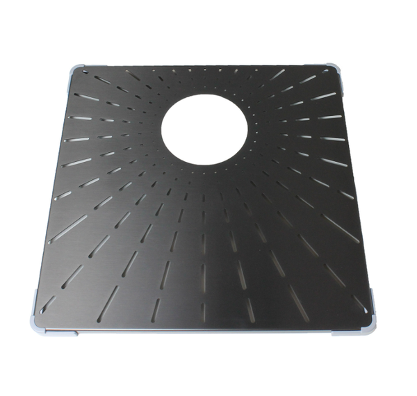 Caressi Gun Metal CABR40GM Bodemrooster Voor 40 x 40 Voor CAPP40R10GM Spoelbak bescherming