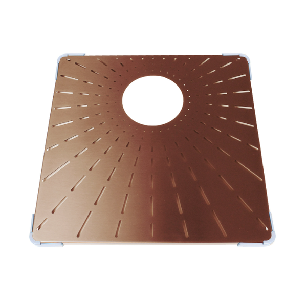 Caressi Copper CABRSR40CO Small Rim R20 Serie Bodemrooster Voor 40 x 40 Voor CAPPSR40R20CO Spoelbak bescherming