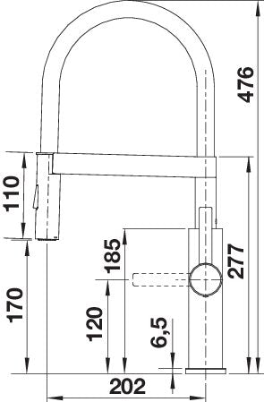 BLANCO SONEA-S Flexo keukenkraan edelstaal RVS geborsteld 526616