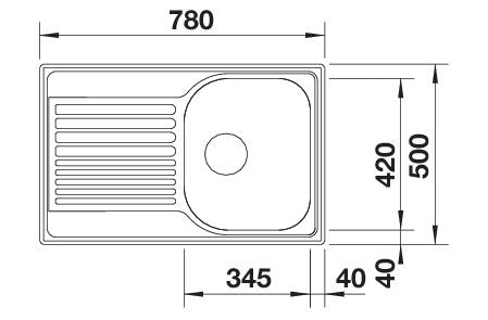 BLANCO TIPO 45 S Compact spoelbak RVS 513441