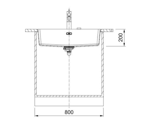 Franke Maris 210-72 MRG Fragranite Enkele spoelbak 72 x 40 Coffee Cream Vlakbouw