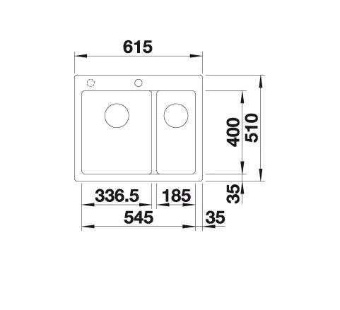 Blanco Pleon 6 Split 527139 Anderhalve Keukenspoelbak Links Silgranit Zacht Wit Opbouw