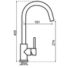 Lanesto Forte 251343 keukenkraan Patinated Brass