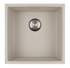 Caressi CAGRPP40BI-TU Bisque Granieten Spoelbak 40x40 cm – Enkel – Opbouw en Onderbouw