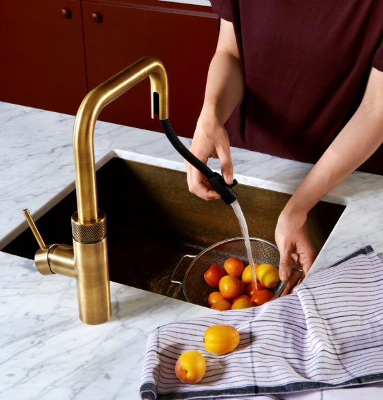 Quooker Flex Square Messing Patina losse kraan