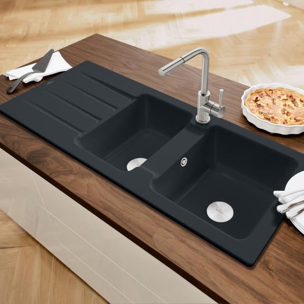 Villeroy & Boch Architectura 80 Dubbele Spoelbak Keramisch Ebony