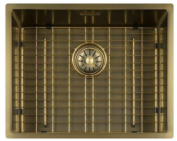 Lorreine 50SP-Messing Patina Enkele Spoelbak 50 x 40 Speciaal Voor Quooker Messing Patina Onderbouw – Vlakbouw – Opbouw