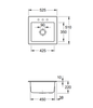 Villeroy & Boch Subway 50 S Enkele Spoelbak Keramisch Graphit