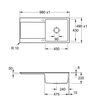 Villeroy & Boch Siluet 60 Flat Spoelbak Keramisch Graphit Vlakbouw