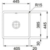 Franke KBK 110.40 Spoelbakken Anthracite mat 1260380352