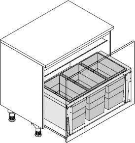 Hailo Triple - XL- Front - 84 liter Hailo Donker grijs Voor frontdeurkasten