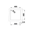 Blanco Dalago 5 518521 Enkele spoelbak Silgranit Antraciet Inclusief Draai knopbediening Opbouw