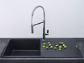 Reginox Harlem 10 Black Silvery R31254 Enkele Keukenspoelbak Graniet Opbouw
