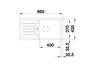 Blanco Favum XL 6 S 526082 Enkele Keukenspoelbak Silgranit Zwart Opbouw