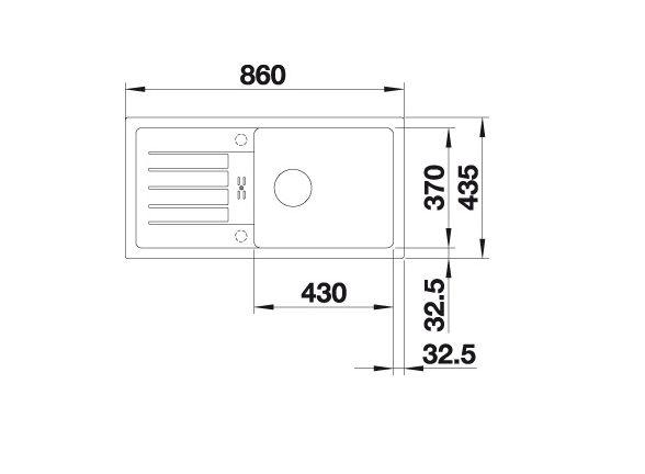 Blanco Favum XL 6 S 526082 Enkele Keukenspoelbak Silgranit Zwart Opbouw