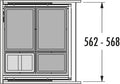 Hailo AS Allegro 295 18/18/8/8 – 52L vierdelige afvalbak systeem donkergrijs