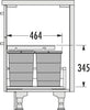 Hailo AS Allegro 295 18/18/8/8 – 52L vierdelige afvalbak systeem donkergrijs