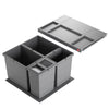 Hailo AS Allegro 295 18/18/8/8 – 52L vierdelige afvalbak systeem donkergrijs