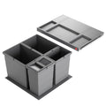 Hailo AS Allegro 295 18/18/8/8 – 52L vierdelige afvalbak systeem donkergrijs