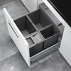 Hailo AS Allegro 295 18/18/8/8 – 52L vierdelige afvalbak systeem donkergrijs
