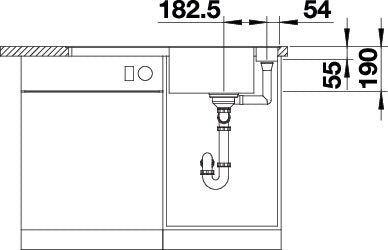 BLANCO AXIA III 5 S-F spoelbak Graniet zwart 525846