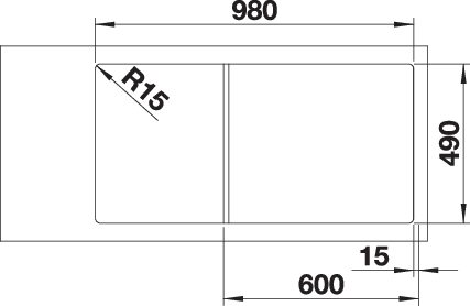 BLANCO AXIA III XL 6 S spoelbak Graniet café 523509