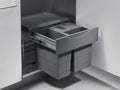 Hailo AS Raumspar Tandem S 12/8/8/D – schommeluitafvalbak systeem donkergrijs