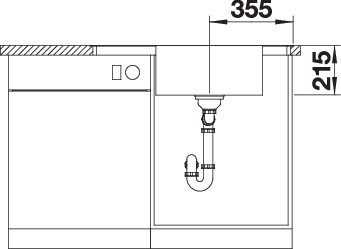 BLANCO ANDANO XL 6 S-IF Compact spoelbak RVS 523001